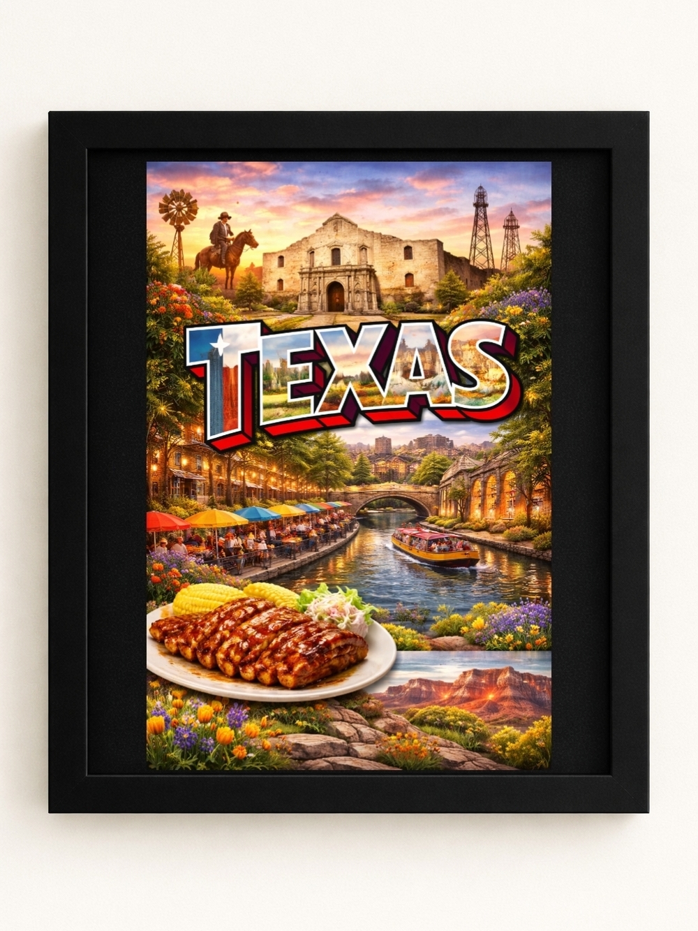 Texas Scenic Art Print - 8x10 Frame